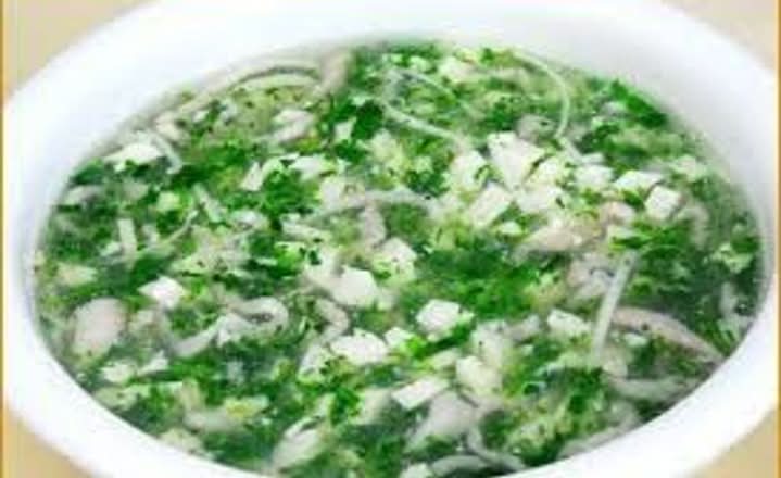 荠菜豆腐肉丝羹Shredded Pork Tofu Soup w Vege